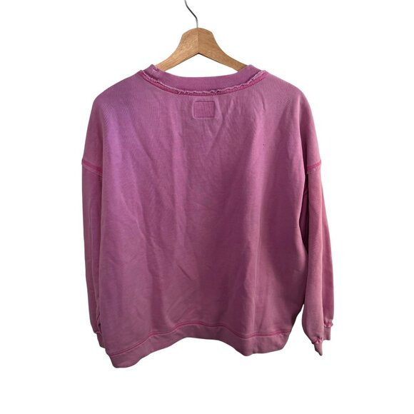 Free People Movement Purple Sweatshirt Distressed Look Pullover Women's Size S - Picture 5 of 7
